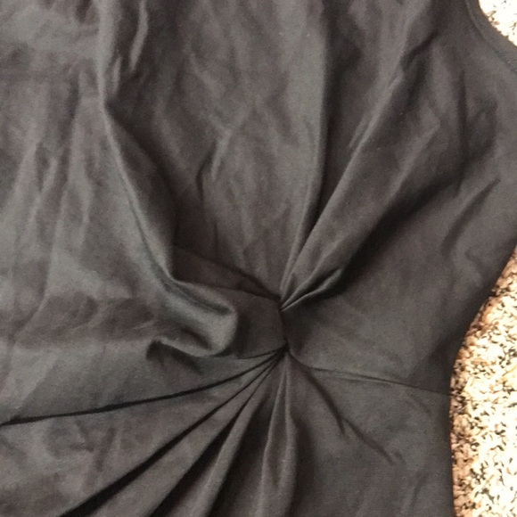 A New Day Classic Black Sleeveless Twist-Front Women's Midi Dress Sz L | NWT - Picture 4 of 6